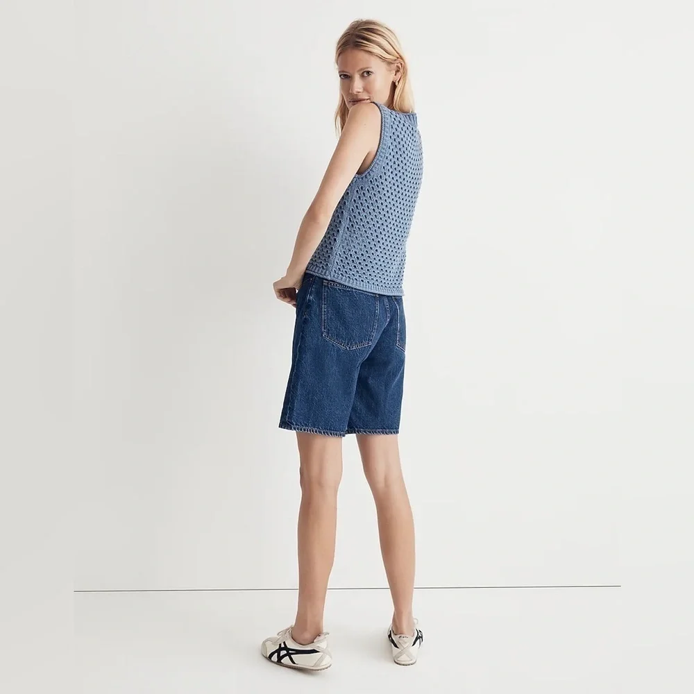 Madewell Open-Stitch Crop Sweater Vest NL192